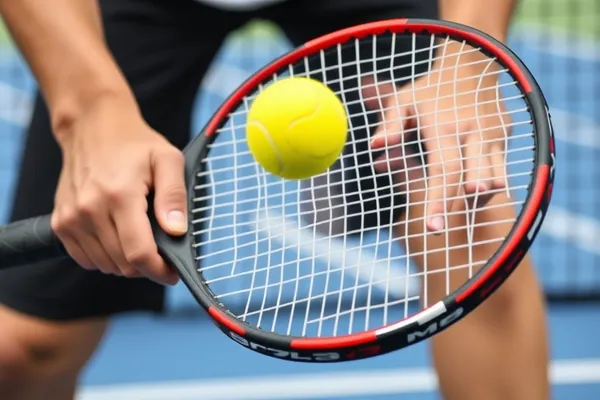 Joueur frappant une balle de padel sur le court